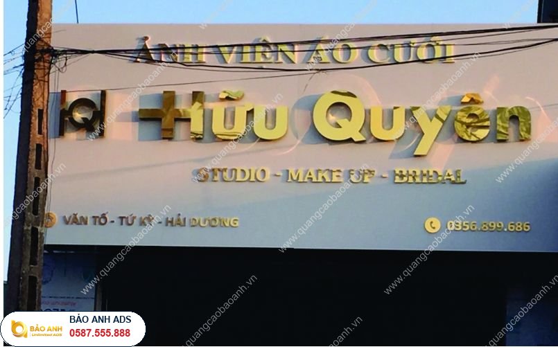 Biển Alu gắn chữ nổi tại Hải Dương