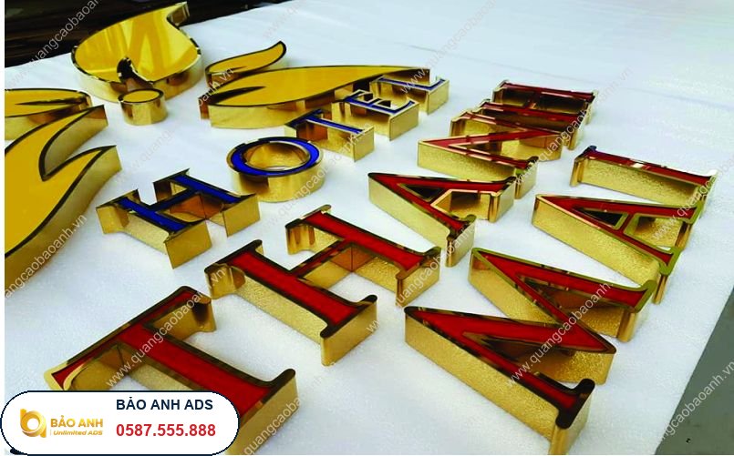 Mẫu chữ nổi inox tại Hải Dương